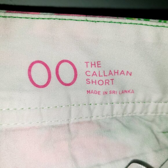 Lilly Pulitzer Callahan Shorts Size 00 Pink Green Flamingos Hot Wings Resort - Picture 3 of 12